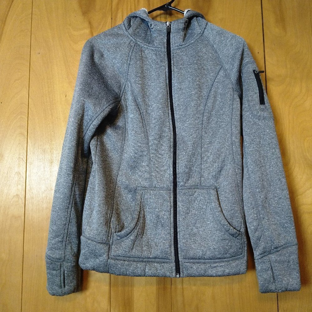 RBX GRAY HOODED ZIP FRONT SWEATSHIRT/HOODIE WOMEN'S SMALL